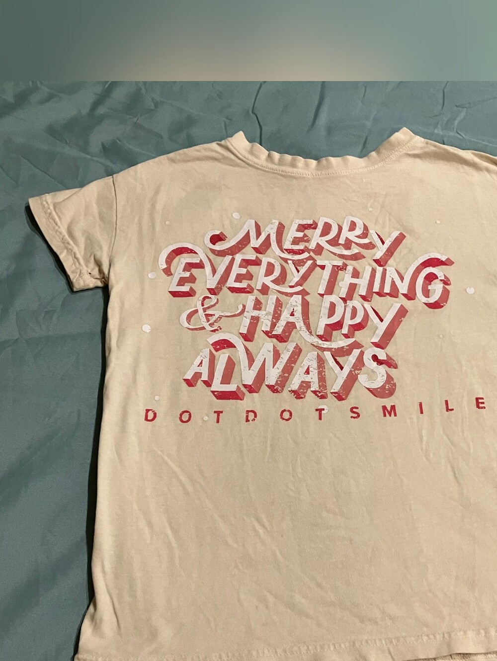 $2 If Bundled. Graphic 'Merry Everything & Happy Always' Tee